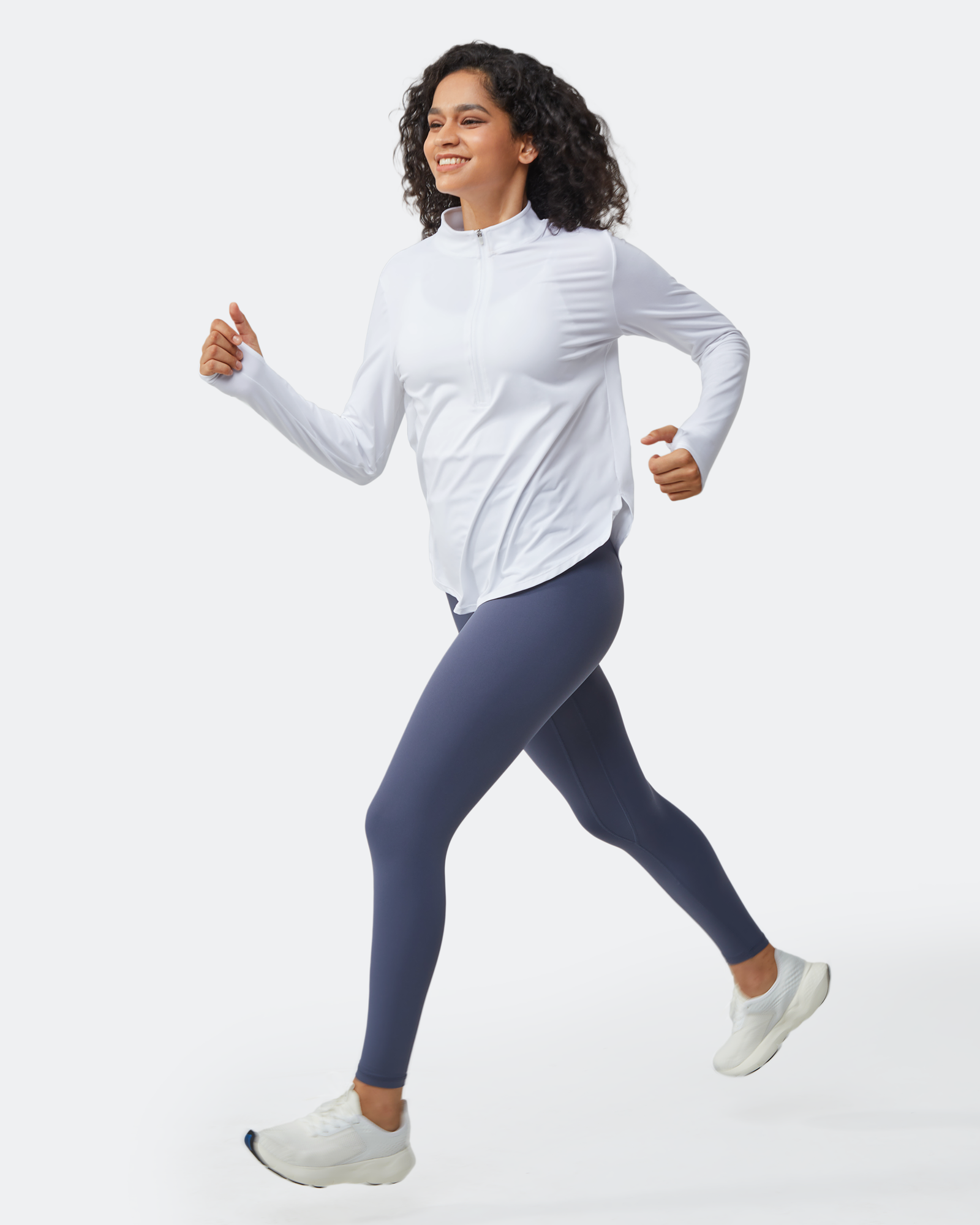 G4Free Activewear - Quick Dry High Neck Sun Half Zip Workout Tops -GF23B126AF-XS-GF23B126AA-S-GF23B126AB-M-GF23B126AC-L-GF23B126AD-XL