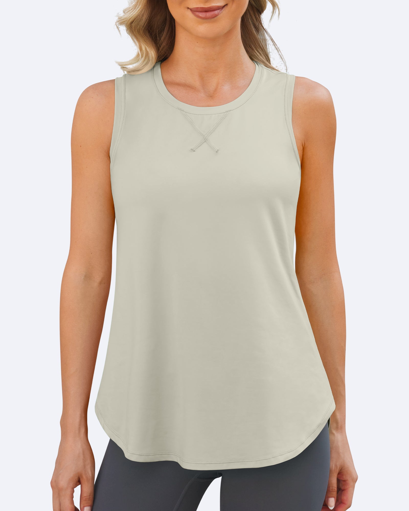 G4Free Activewear - Quick Dry Scoop Neck Sleeveless Tanks -GF24B222VF-XS-GF24B222VA-S-GF24B222VB-M-GF24B222VC-L-GF24B222VD-XL
