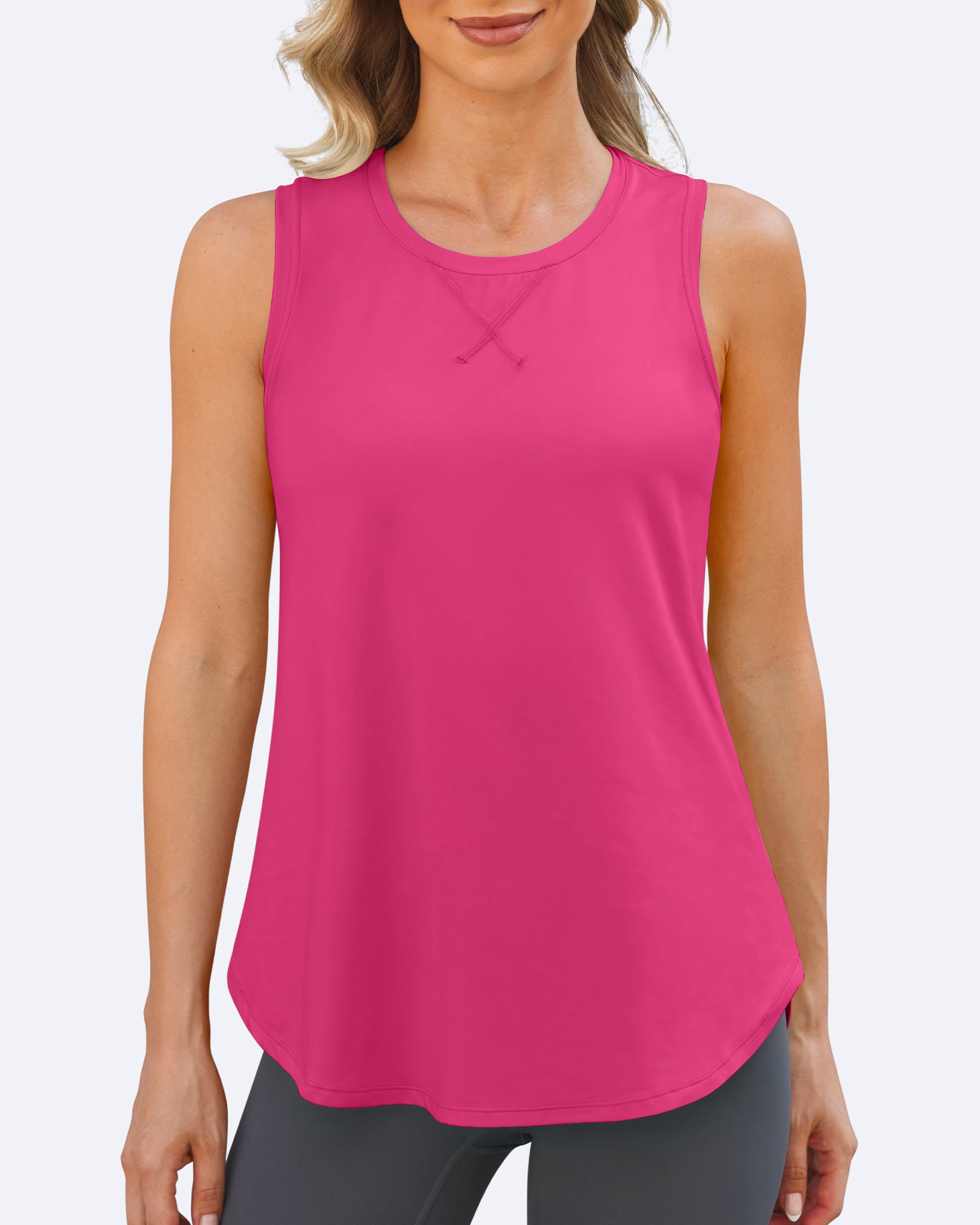 G4Free Activewear - Quick Dry Scoop Neck Sleeveless Tops -GF24B222BF-XS-GF24B222BA-S-GF24B222BB-M-GF24B222BC-L-GF24B222BD-XL