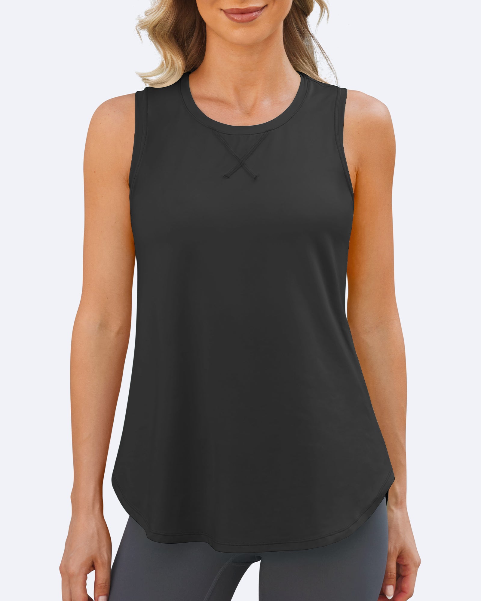 G4Free Activewear - Quick Dry Scoop Neck Sleeveless Tops -GF24B222BF-XS-GF24B222BA-S-GF24B222BB-M-GF24B222BC-L-GF24B222BD-XL