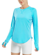 G4Free Activewear - Quick Dry UV Tunic Workout Long Sleeve -GF22B055BA-S-GF22B055BB-M-GF22B055BC-L-GF22B055BD-XL-GF22B055BE-XXL