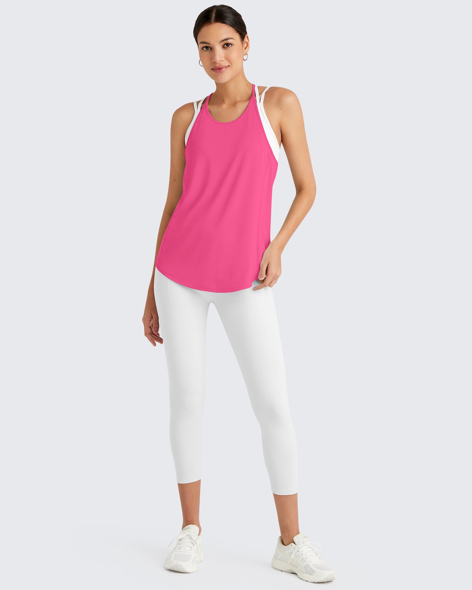 G4Free Activewear - Quick Dry Y Back Athletic Sleeveless Tanks -GF25L386AA-S-GF25L386AB-M-GF25L386AC-L-GF25L386AD-XL-GF25L386AE-XXL