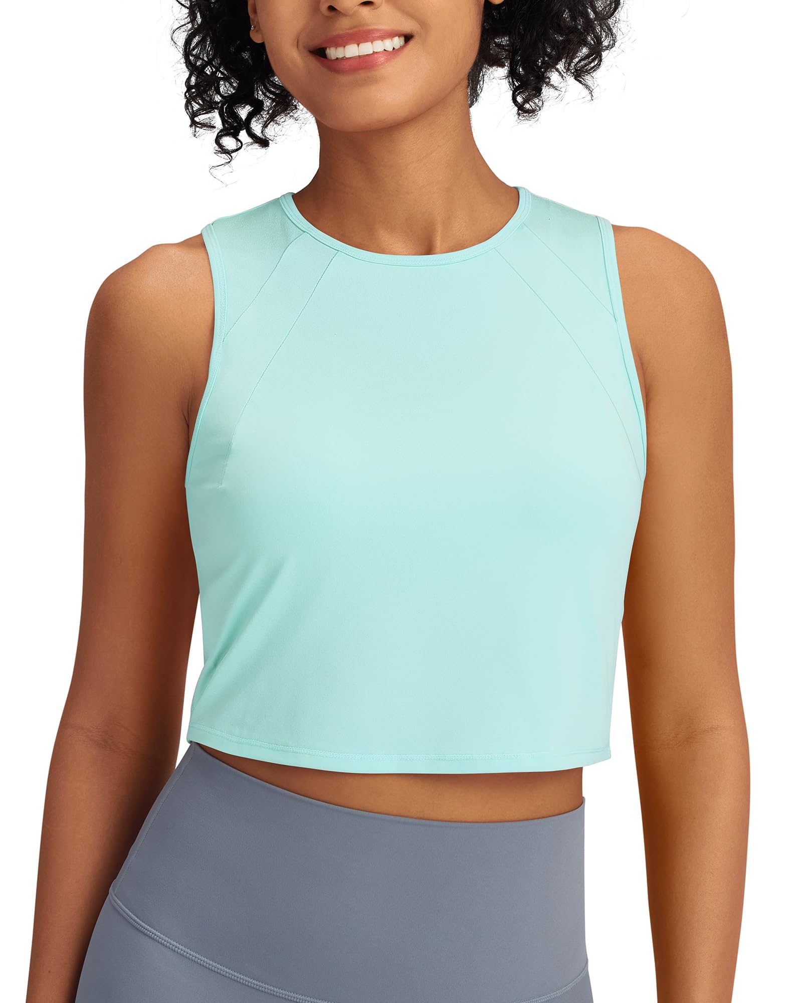 G4Free Activewear - Racerback Crop Sleeveless Tank Tops -GF24B223AA-S-GF24B223AB-M-GF24B223AC-L-GF24B223AD-XL-GF24B223AF-XS