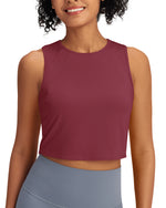 G4Free Activewear - Racerback Crop Sleeveless Tank Tops -GF24B223AA-S-GF24B223AB-M-GF24B223AC-L-GF24B223AD-XL-GF24B223AF-XS