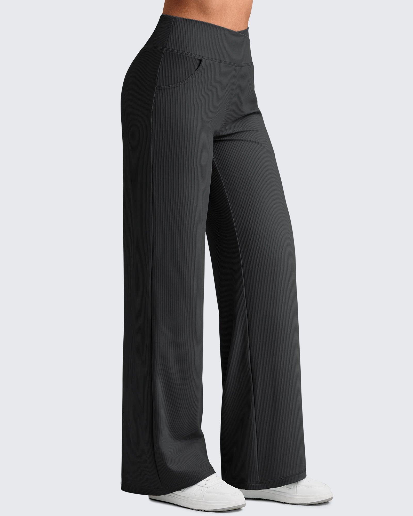 G4Free Activewear - Ribbed Cross High-Waist Wide Leg Pants -GF25J505AF-XS-GF25J506AF-XS-GF25J507AF-XS-GF25J505AA-S-GF25J506AA-S
