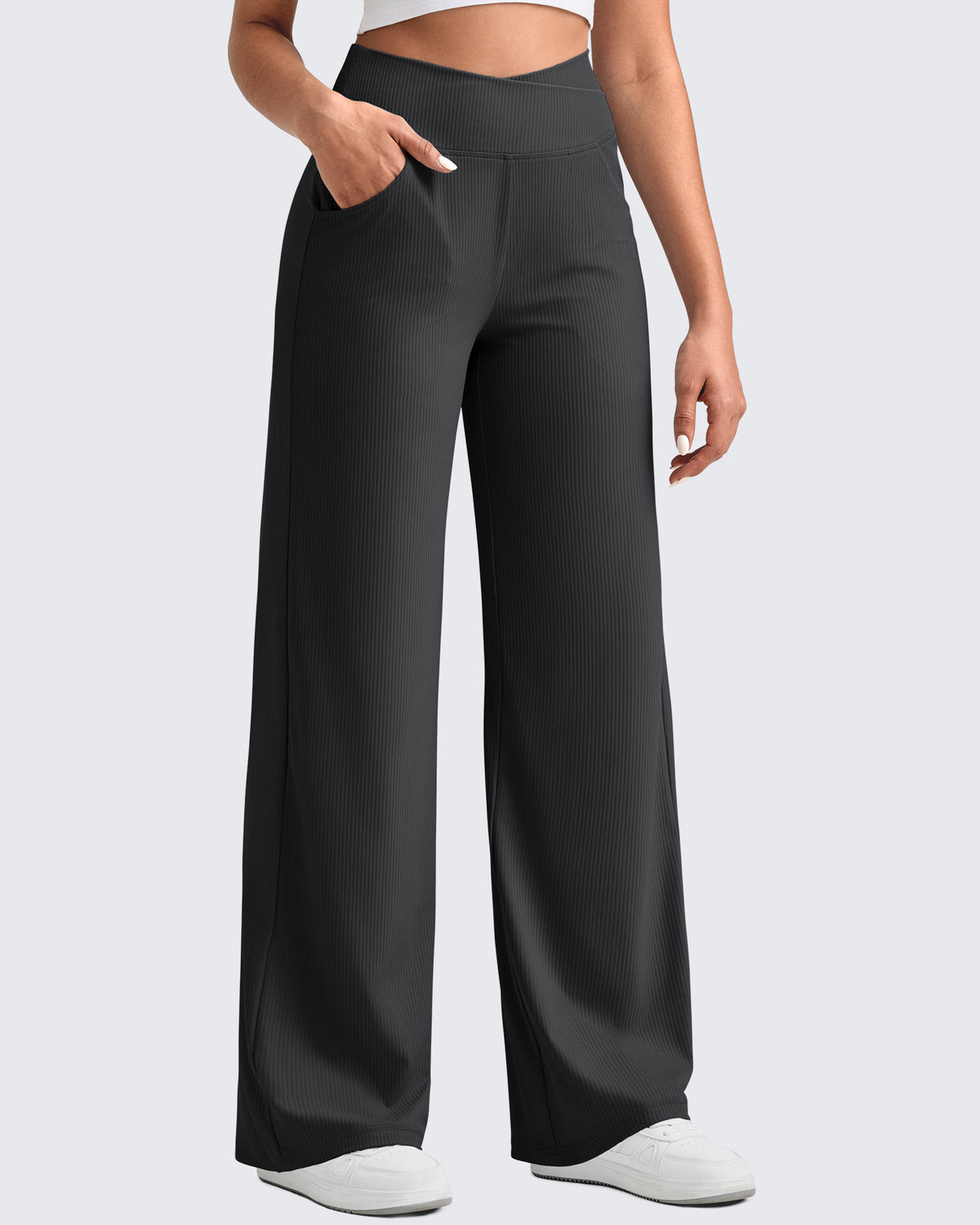 G4Free Activewear - Ribbed Cross High-Waist Wide Leg Pants -GF25J505AF-XS-GF25J506AF-XS-GF25J507AF-XS-GF25J505AA-S-GF25J506AA-S