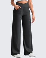 G4Free Activewear - Ribbed Cross High-Waist Wide Leg Pants -GF25J505AF-XS-GF25J506AF-XS-GF25J507AF-XS-GF25J505AA-S-GF25J506AA-S