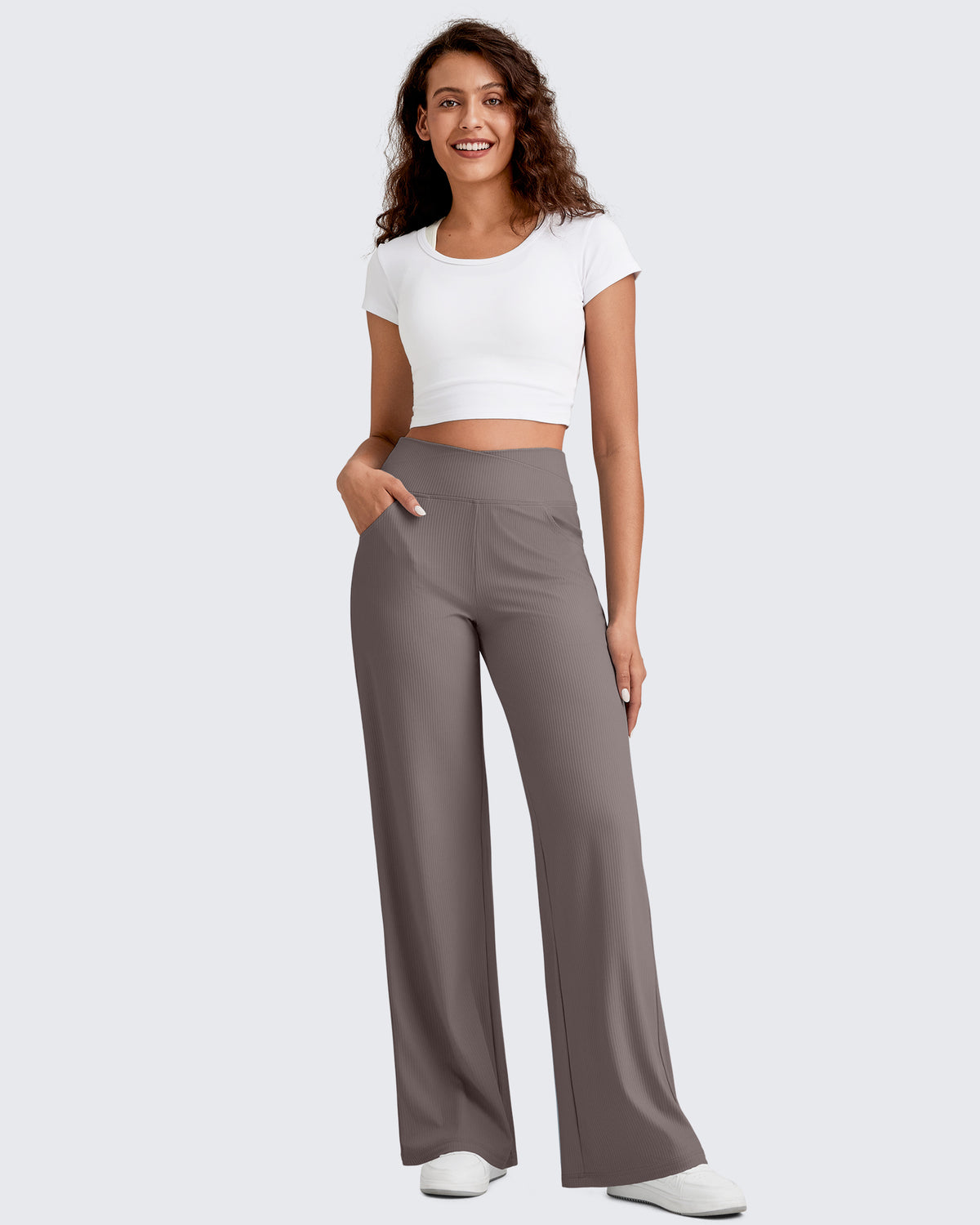 G4Free Activewear - Ribbed Cross High-Waist Wide Leg Pants -GF25J505AF-XS-GF25J506AF-XS-GF25J507AF-XS-GF25J505AA-S-GF25J506AA-S