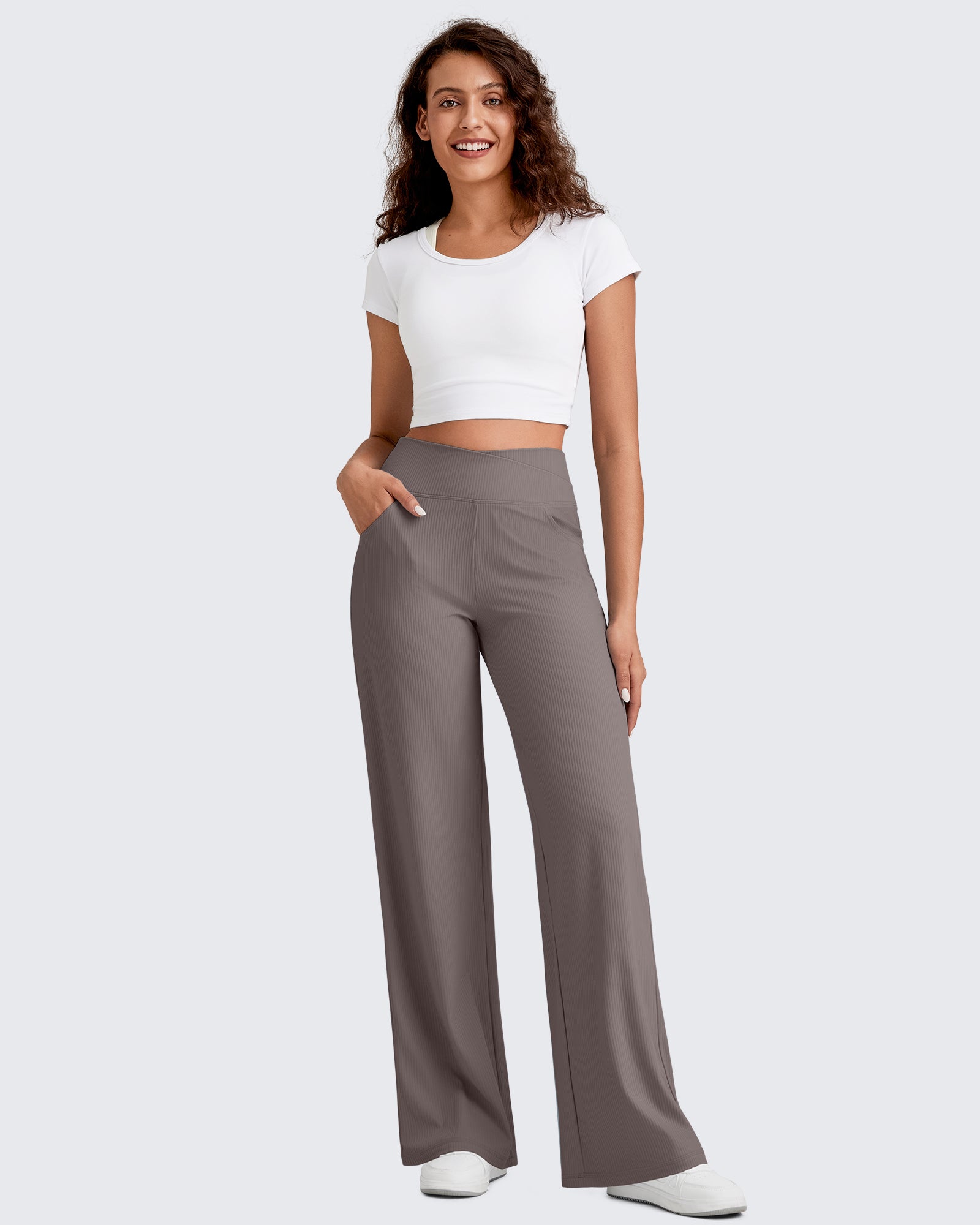 G4Free Activewear - Ribbed Cross High-Waist Wide Leg Pants -GF25J505AF-XS-GF25J506AF-XS-GF25J507AF-XS-GF25J505AA-S-GF25J506AA-S