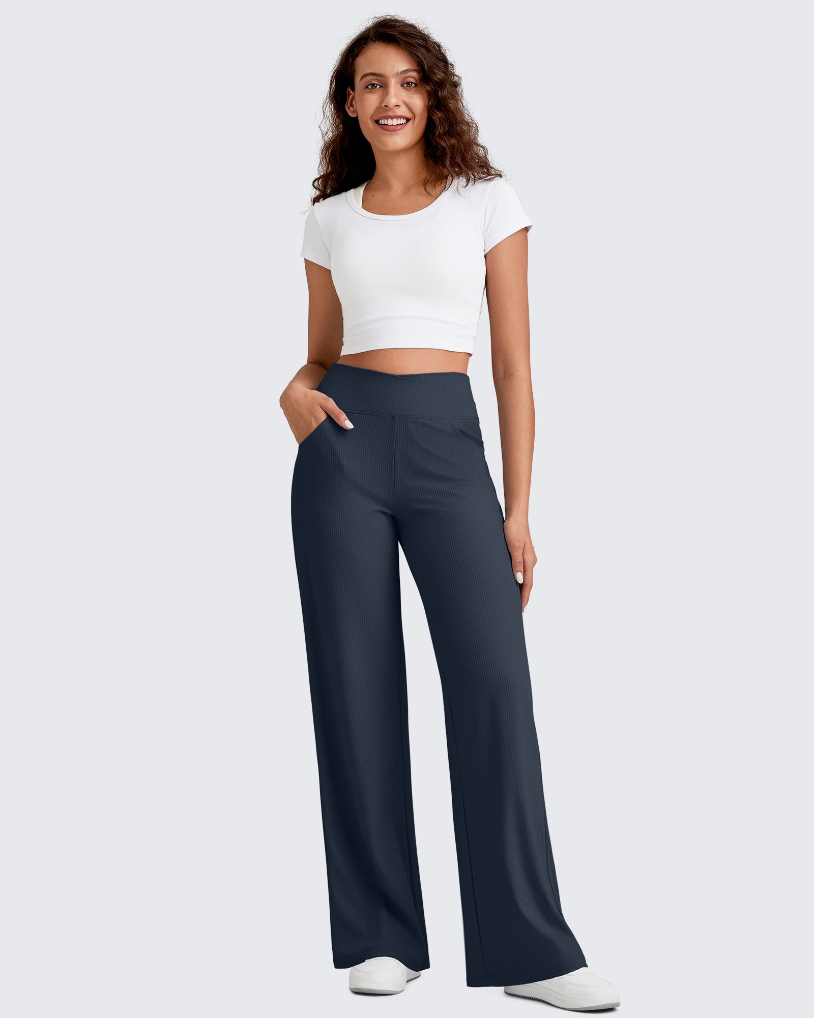 G4Free Activewear - Ribbed Cross High-Waist Wide Leg Pants -GF25J505AF-XS-GF25J506AF-XS-GF25J507AF-XS-GF25J505AA-S-GF25J506AA-S