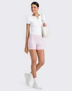 G4Free Activewear - Ribbed Half Zip Slim Work Out Short Sleeve -GF25K332AA-S-GF25K332AB-M-GF25K332AC-L-GF25K332AD-XL-GF25K332AF-XS