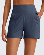 G4Free Activewear - Ribbed High-Rise Dressy Casual Shorts -GF25E304AA-S-GF25E304AB-M-GF25E304AC-L-GF25E304AD-XL-GF25E304AE-XXL