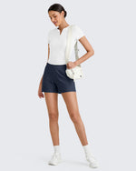 G4Free Activewear - Ribbed High-Rise Dressy Casual Shorts -GF25E304AA-S-GF25E304AB-M-GF25E304AC-L-GF25E304AD-XL-GF25E304AE-XXL
