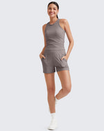 G4Free Activewear - Ribbed Mid-Rise Seamless Work Shorts -GF25E314AA-S-GF25E314AB-M-GF25E314AC-L-GF25E314AD-XL-GF25E314AE-XXL