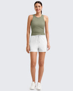 G4Free Activewear - Ribbed Slim Racerback Athletic Tanks -GF25B327AA-S-GF25B327AB-M-GF25B327AC-L-GF25B327AD-XL-GF25B327AF-XS