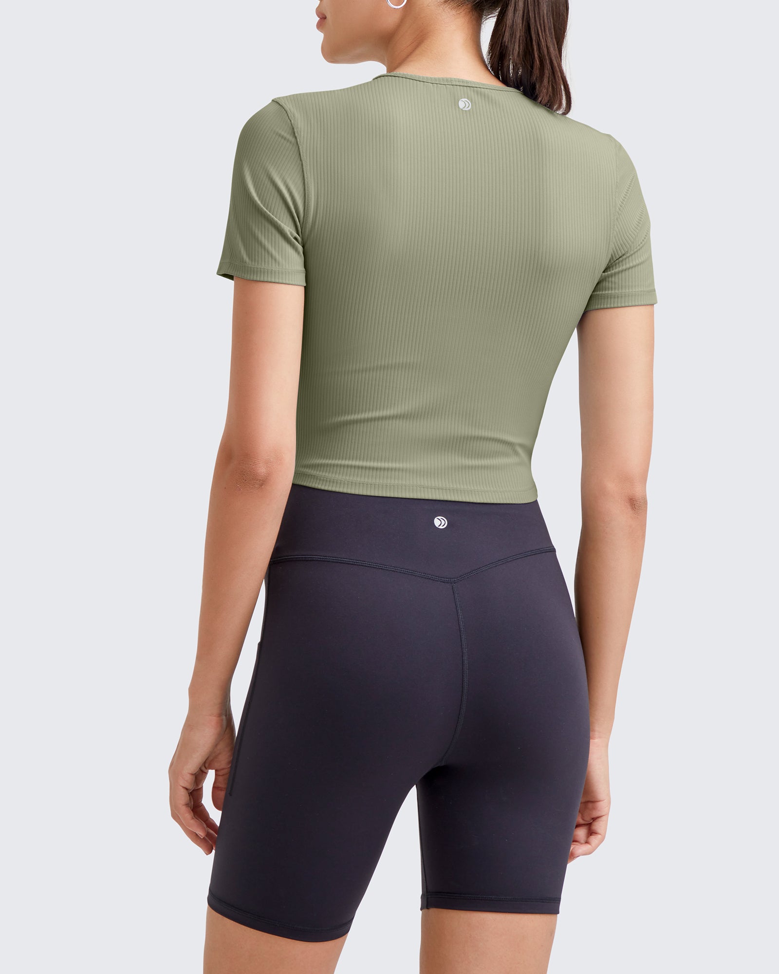 G4Free Activewear - Ribbed Slim Workout Crop Short Sleeve -GF25K320CA-S-GF25K320CB-M-GF25K320CC-L-GF25K320CD-XL-GF25K320CF-XS