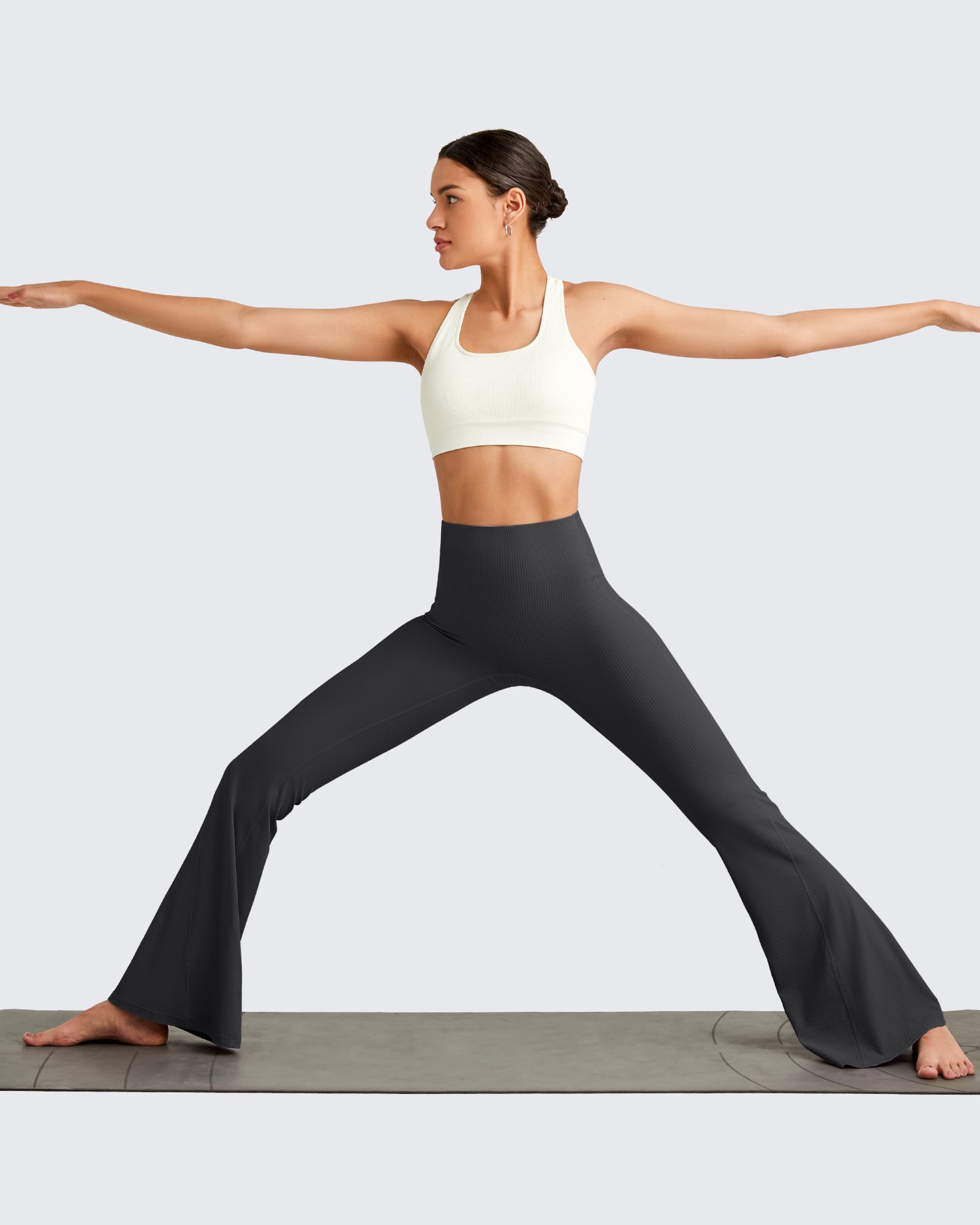 G4Free Activewear - Ribbed Tummy Control Flare Yoga Pants -GF25A407AA-S-GF25A408AA-S-GF25A409AA-S-GF25A407AB-M-GF25A408AB-M