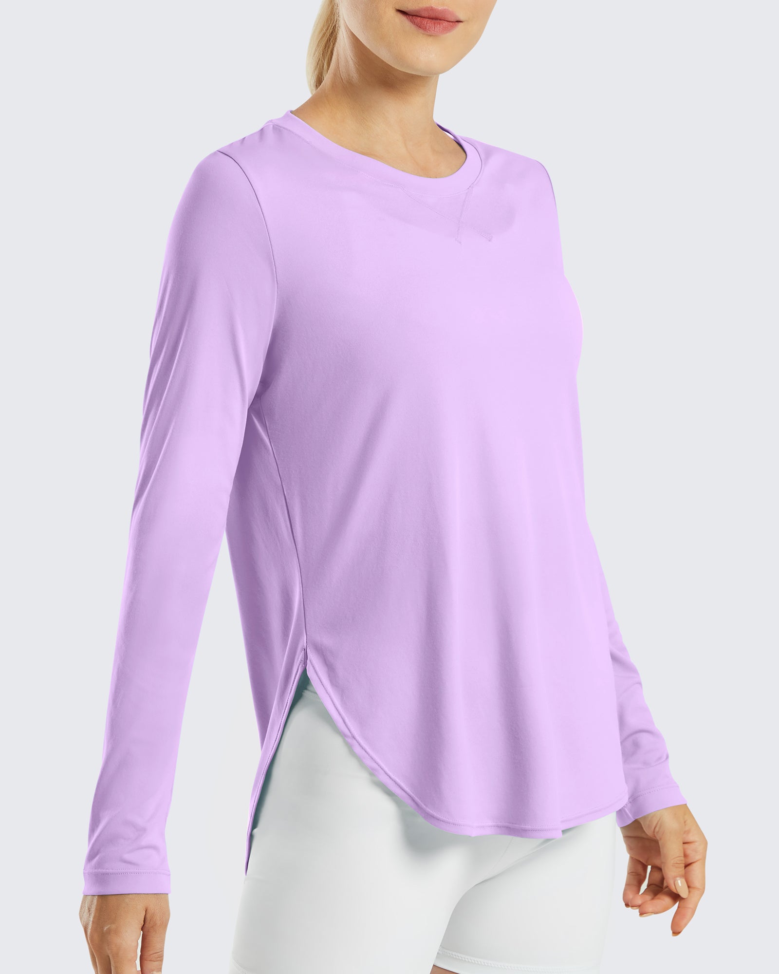 G4Free Activewear - Scoop Neck UV Sun Workout Long Sleeve -GF21B003BA-S-GF21B003BB-M-GF21B003BC-L-GF21B003BD-XL-GF21B003BE-XXL