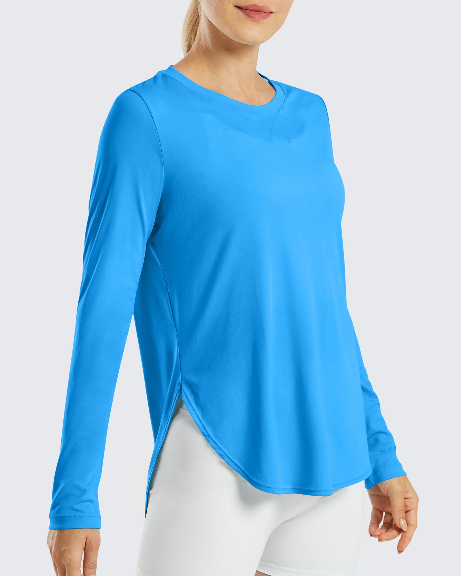G4Free Activewear - Scoop Neck UV Sun Workout Long Sleeve -GF21B003BA-S-GF21B003BB-M-GF21B003BC-L-GF21B003BD-XL-GF21B003BE-XXL