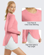 G4Free Activewear - Scoop Neck UV Sun Workout Long Sleeve -GF21B003BA-S-GF21B003BB-M-GF21B003BC-L-GF21B003BD-XL-GF21B003BE-XXL