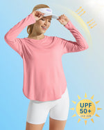 G4Free Activewear - Scoop Neck UV Sun Workout Long Sleeve -GF21B003BA-S-GF21B003BB-M-GF21B003BC-L-GF21B003BD-XL-GF21B003BE-XXL