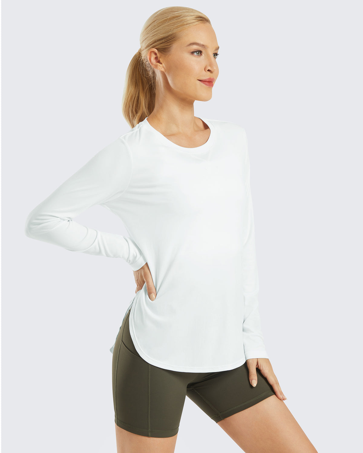 G4Free Activewear - Scoop Neck UV Sun Workout Long Sleeve -GF21B003BA-S-GF21B003BB-M-GF21B003BC-L-GF21B003BD-XL-GF21B003BE-XXL