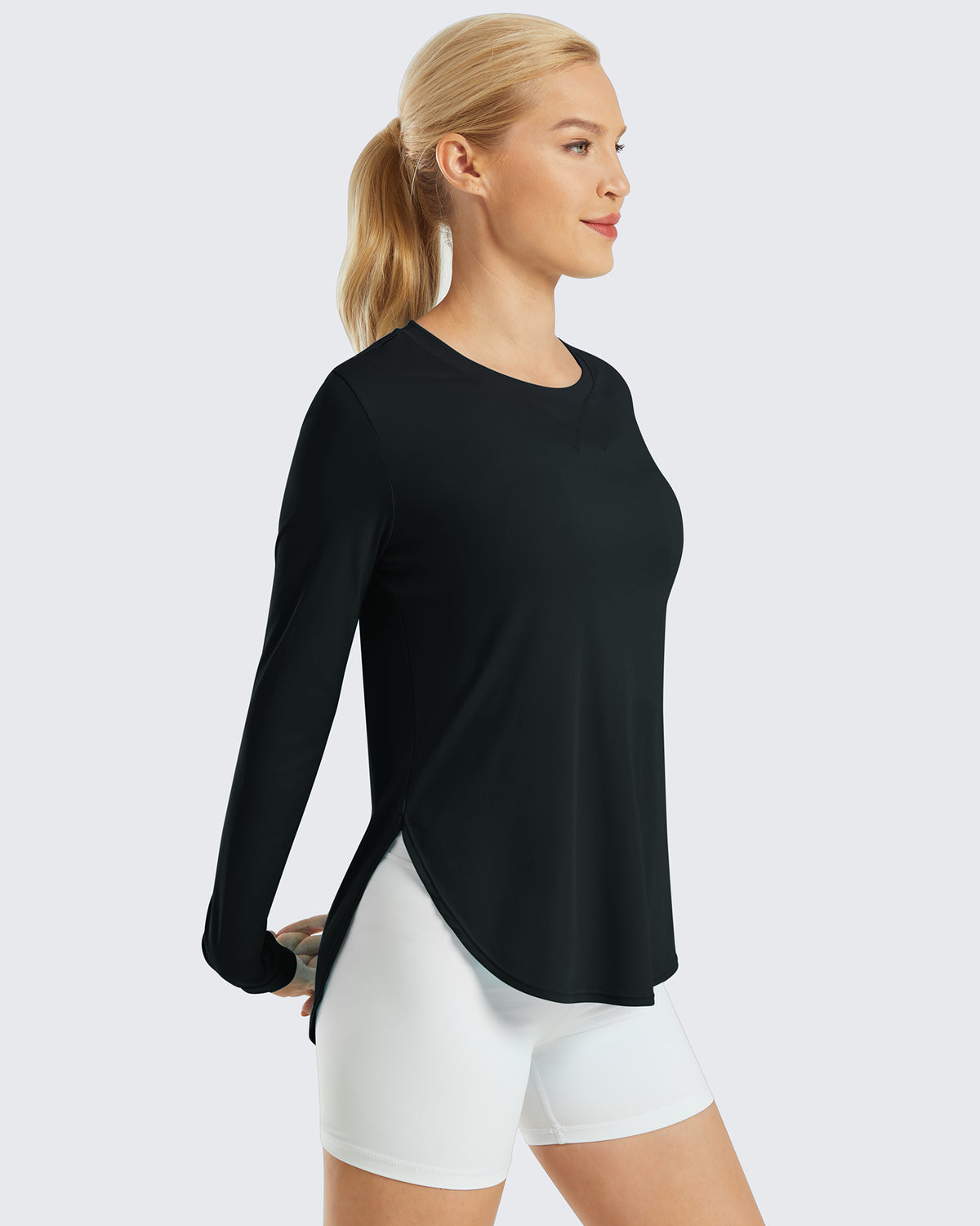 G4Free Activewear - Scoop Neck UV Sun Workout Long Sleeve -GF21B003BA-S-GF21B003BB-M-GF21B003BC-L-GF21B003BD-XL-GF21B003BE-XXL