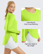 G4Free Activewear - Scoop Neck UV Sun Workout Long Sleeve -GF21B003BA-S-GF21B003BB-M-GF21B003BC-L-GF21B003BD-XL-GF21B003BE-XXL