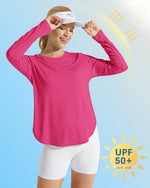 G4Free Activewear - Scoop Neck UV Sun Workout Long Sleeve -GF21B003BA-S-GF21B003BB-M-GF21B003BC-L-GF21B003BD-XL-GF21B003BE-XXL