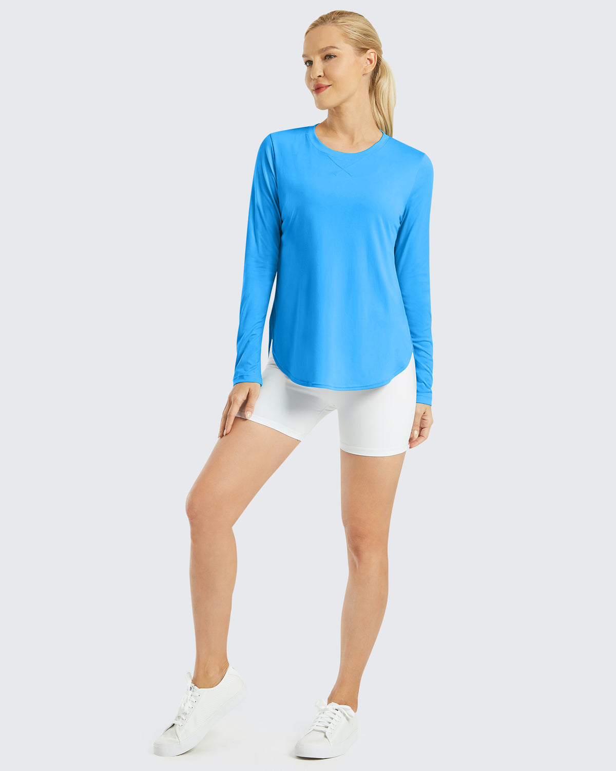 G4Free Activewear - Scoop Neck UV Sun Workout Long Sleeve -GF21B003BA-S-GF21B003BB-M-GF21B003BC-L-GF21B003BD-XL-GF21B003BE-XXL