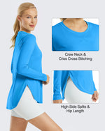 G4Free Activewear - Scoop Neck UV Sun Workout Long Sleeve -GF21B003BA-S-GF21B003BB-M-GF21B003BC-L-GF21B003BD-XL-GF21B003BE-XXL