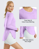 G4Free Activewear - Scoop Neck UV Sun Workout Long Sleeve -GF21B003BA-S-GF21B003BB-M-GF21B003BC-L-GF21B003BD-XL-GF21B003BE-XXL