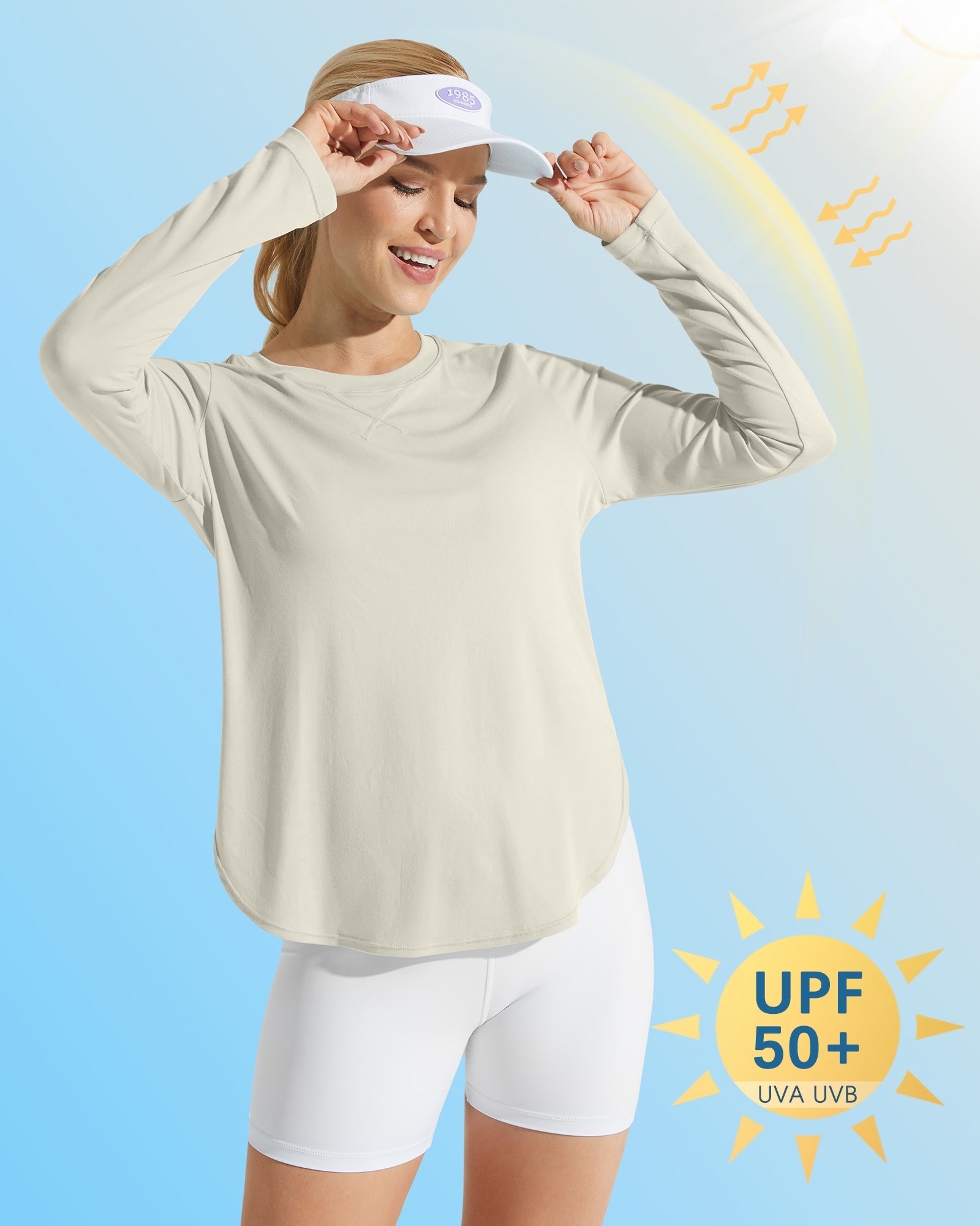 G4Free Activewear - Scoop Neck UV Sun Workout Long Sleeve Tops -GF21B003UA-S-GF21B003UB-M-GF21B003UC-L-GF21B003UD-XL-GF21B003UE-XXL