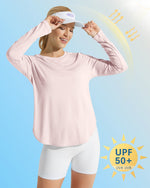G4Free Activewear - Scoop Neck UV Sun Workout Long Sleeve Tops -GF21B003UA-S-GF21B003UB-M-GF21B003UC-L-GF21B003UD-XL-GF21B003UE-XXL