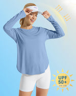 G4Free Activewear - Scoop Neck UV Sun Workout Long Sleeve Tops -GF21B003UA-S-GF21B003UB-M-GF21B003UC-L-GF21B003UD-XL-GF21B003UE-XXL