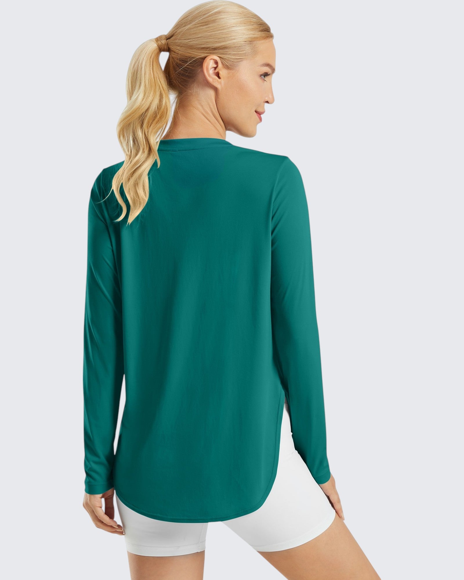 G4Free Activewear - Scoop Neck UV Sun Workout Long Sleeve Tops -GF21B003UA-S-GF21B003UB-M-GF21B003UC-L-GF21B003UD-XL-GF21B003UE-XXL