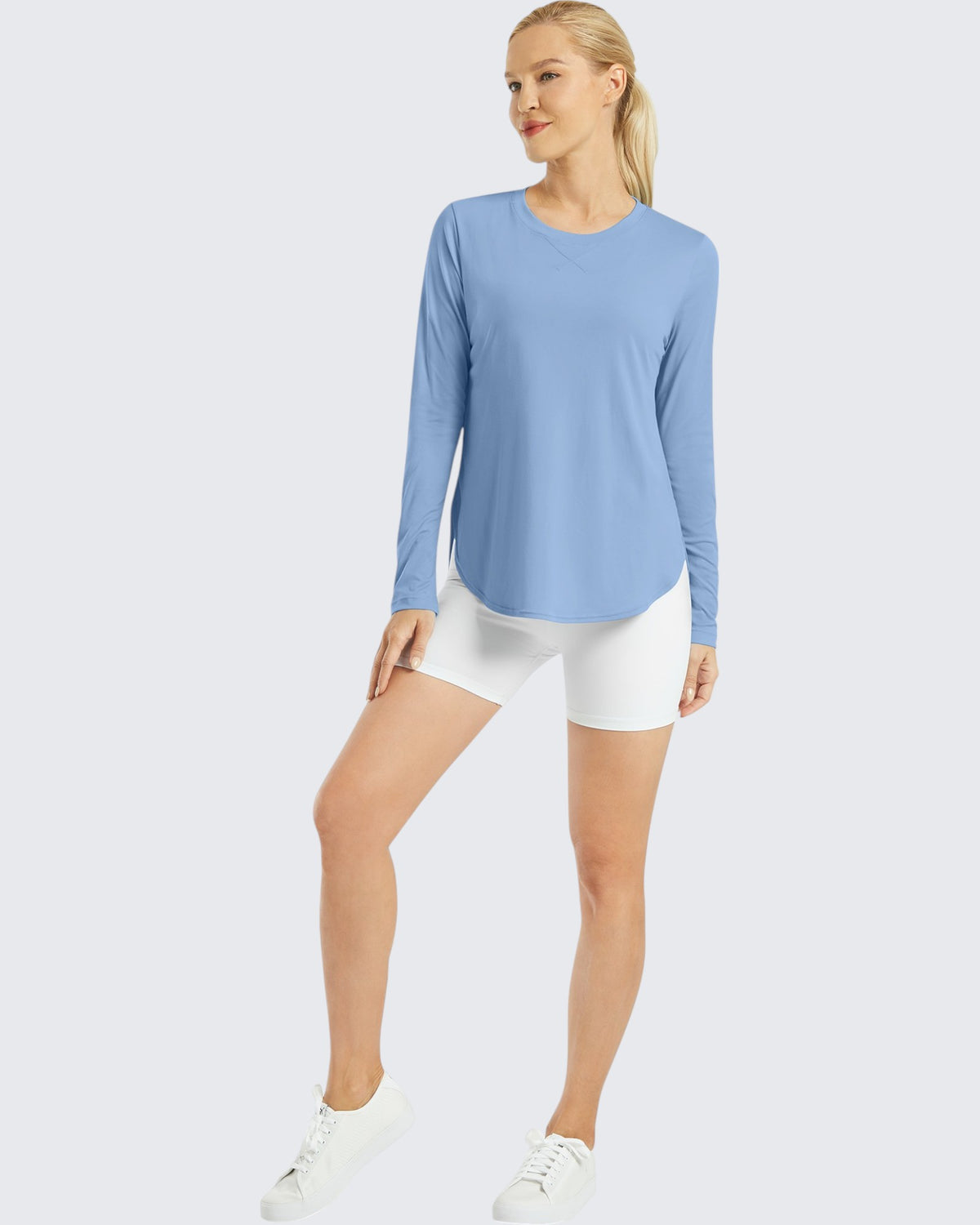 G4Free Activewear - Scoop Neck UV Sun Workout Long Sleeve Tops -GF21B003UA-S-GF21B003UB-M-GF21B003UC-L-GF21B003UD-XL-GF21B003UE-XXL