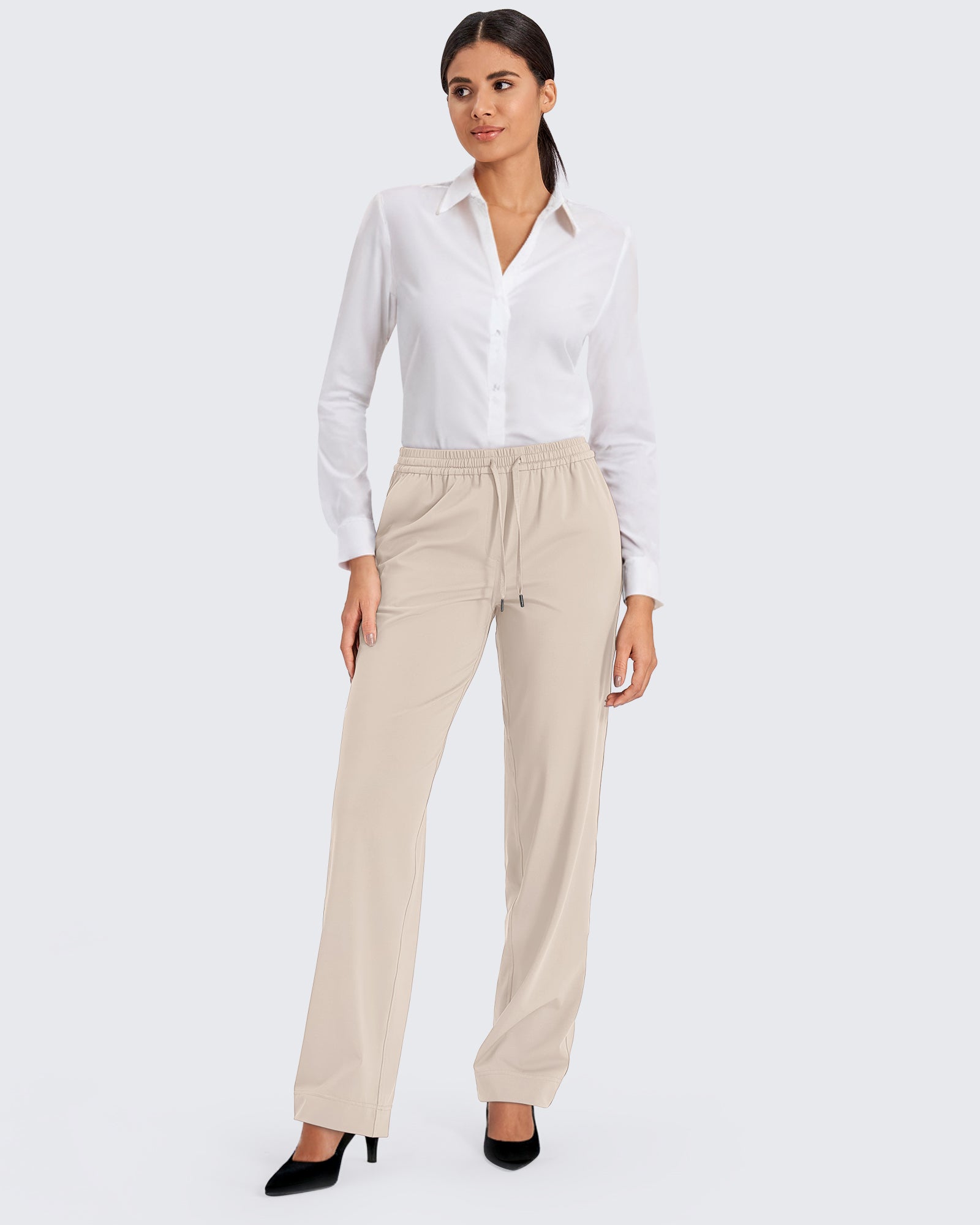 G4Free Activewear - ShiftReady Business Drawstrings Straight Pants -GF24J250AA-S-GF24J251AA-S-GF24J252AA-S-GF24J250AB-M-GF24J251AB-M