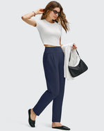 G4Free Activewear - ShiftReady Front Pleated Ankle Tapered High Waist Trousers -GF25D637AA-S-GF25D638AA-S-GF25D639AA-S-GF25D637AB-M-GF25D638AB-M