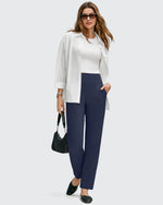 G4Free Activewear - ShiftReady Front Pleated Ankle Tapered High Waist Trousers -GF25D637AA-S-GF25D638AA-S-GF25D639AA-S-GF25D637AB-M-GF25D638AB-M