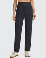 G4Free Activewear - ShiftReady Front Pleated Ankle Tapered High Waist Trousers -GF25D637AA-S-GF25D638AA-S-GF25D639AA-S-GF25D637AB-M-GF25D638AB-M