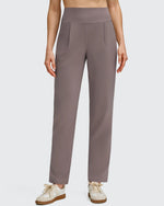 G4Free Activewear - ShiftReady Front Pleated Ankle Tapered High Waist Trousers -GF25D637AA-S-GF25D638AA-S-GF25D639AA-S-GF25D637AB-M-GF25D638AB-M