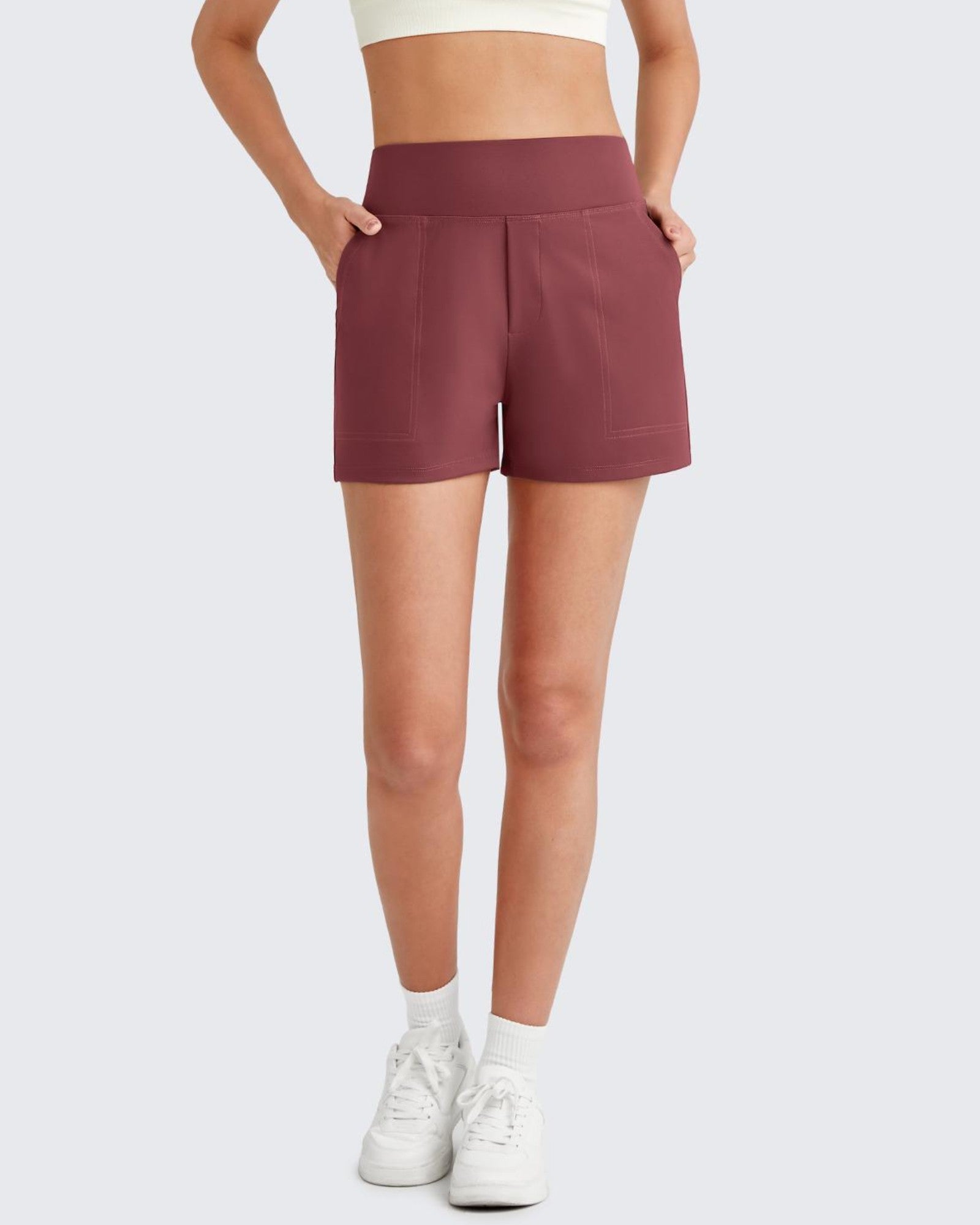 G4Free Activewear - ShiftReady High-Rise Business Shorts 3'' -GF25E426AA-S-GF25E426AB-M-GF25E426AC-L-GF25E426AD-XL-GF25E426AE-XXL