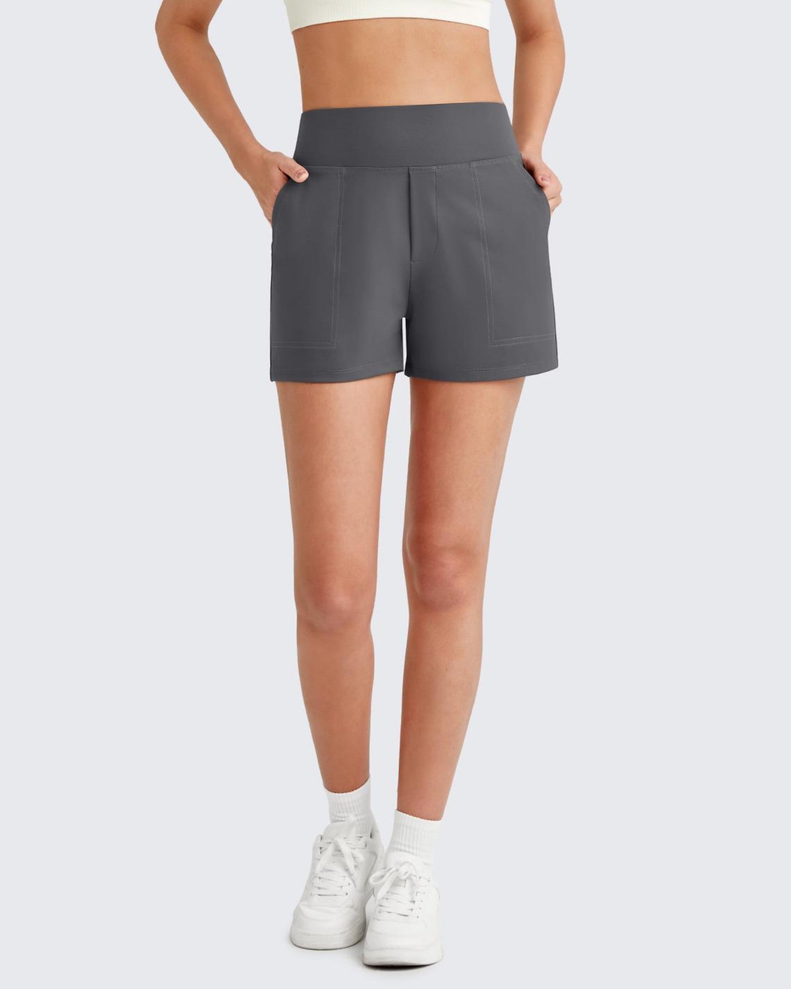 G4Free Activewear - ShiftReady High-Rise Business Shorts 3'' -GF25E426AA-S-GF25E426AB-M-GF25E426AC-L-GF25E426AD-XL-GF25E426AE-XXL