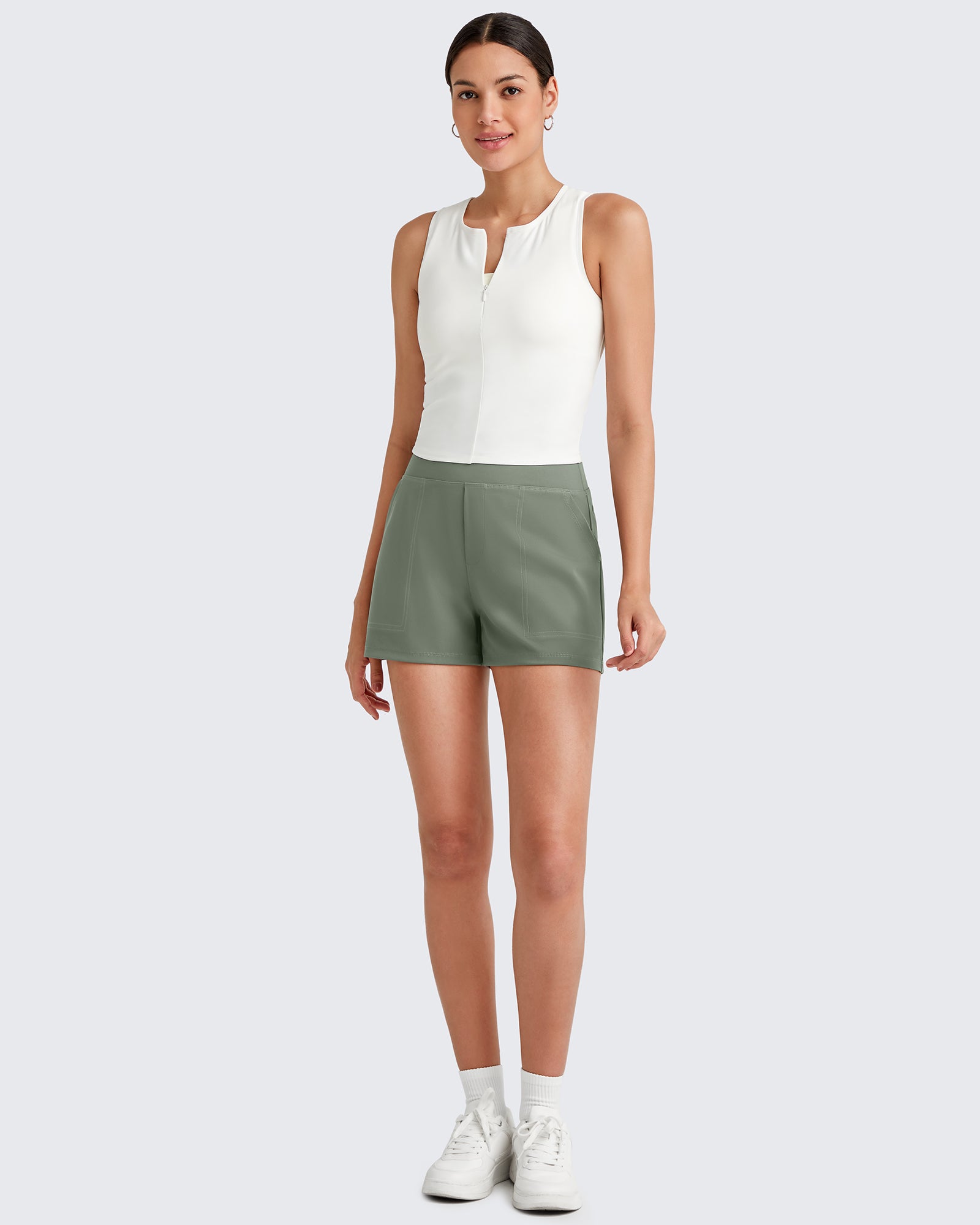 G4Free Activewear - ShiftReady High-Rise Business Shorts 3'' -GF25E426AA-S-GF25E426AB-M-GF25E426AC-L-GF25E426AD-XL-GF25E426AE-XXL