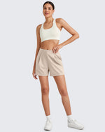 G4Free Activewear - ShiftReady High-Rise Pleated Work Shorts 5'' -GF25E395FA-S-GF25E395FB-M-GF25E395FC-L-GF25E395FD-XL-GF25E395FE-XXL