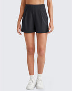 G4Free Activewear - ShiftReady High-Rise Pleated Work Shorts 5'' -GF25E395FA-S-GF25E395FB-M-GF25E395FC-L-GF25E395FD-XL-GF25E395FE-XXL