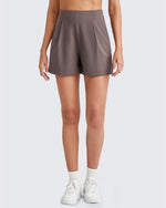 G4Free Activewear - ShiftReady High-Rise Pleated Work Shorts 5'' -GF25E395FA-S-GF25E395FB-M-GF25E395FC-L-GF25E395FD-XL-GF25E395FE-XXL