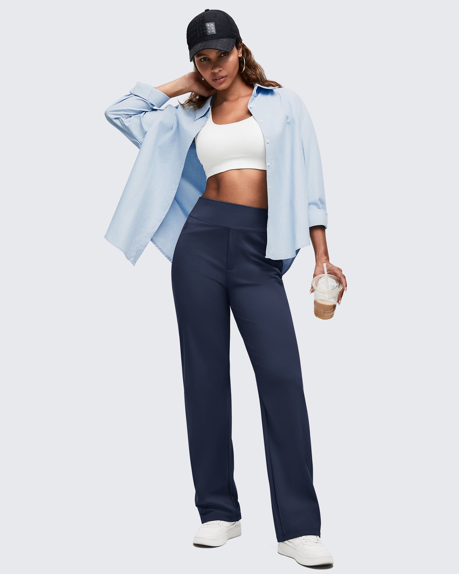 G4Free Activewear - ShiftReady High Waist Hidden Zipper Pockets Dress Pants -GF25D571AA-S-GF25D572AA-S-GF25D573AA-S-GF25D571AB-M-GF25D572AB-M