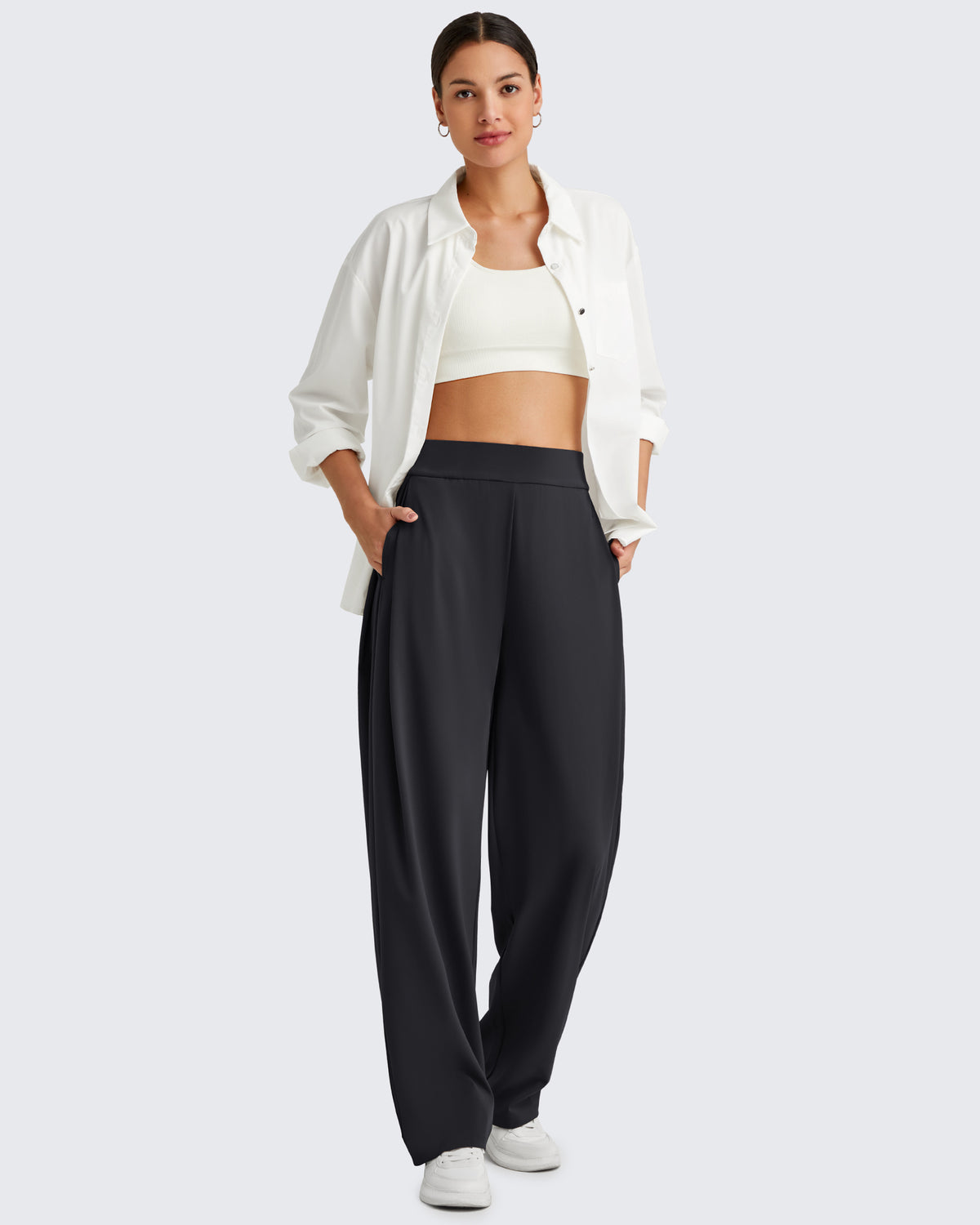 G4Free Activewear - ShiftReady High Waisted Wide Leg Dress Trousers -GF25J361CA-S-GF25J362CA-S-GF25J363CA-S-GF25J361CB-M-GF25J362CB-M